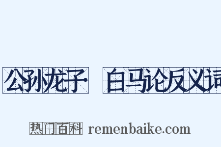 公孙龙子·白马论反义词是什么意思的图片
